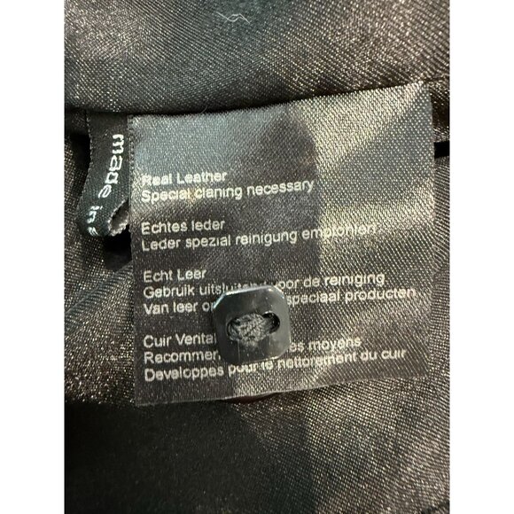 Vintage 90s Gian Mori Italian Genuine Leather Blazer, size large - Picture 3 of 14